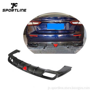 Carbon Fiber Car Rear Diffuser for Maserati Quattroporte 2017-2018